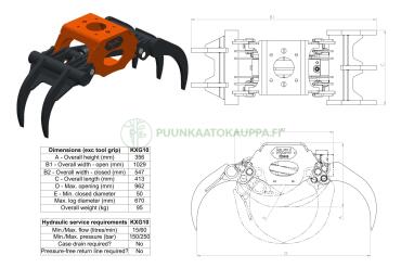 KLOU Hydraulikoura kaivinkoneeseen